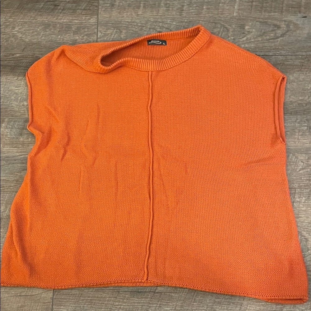 Sleeveless Orange women’s Sweater